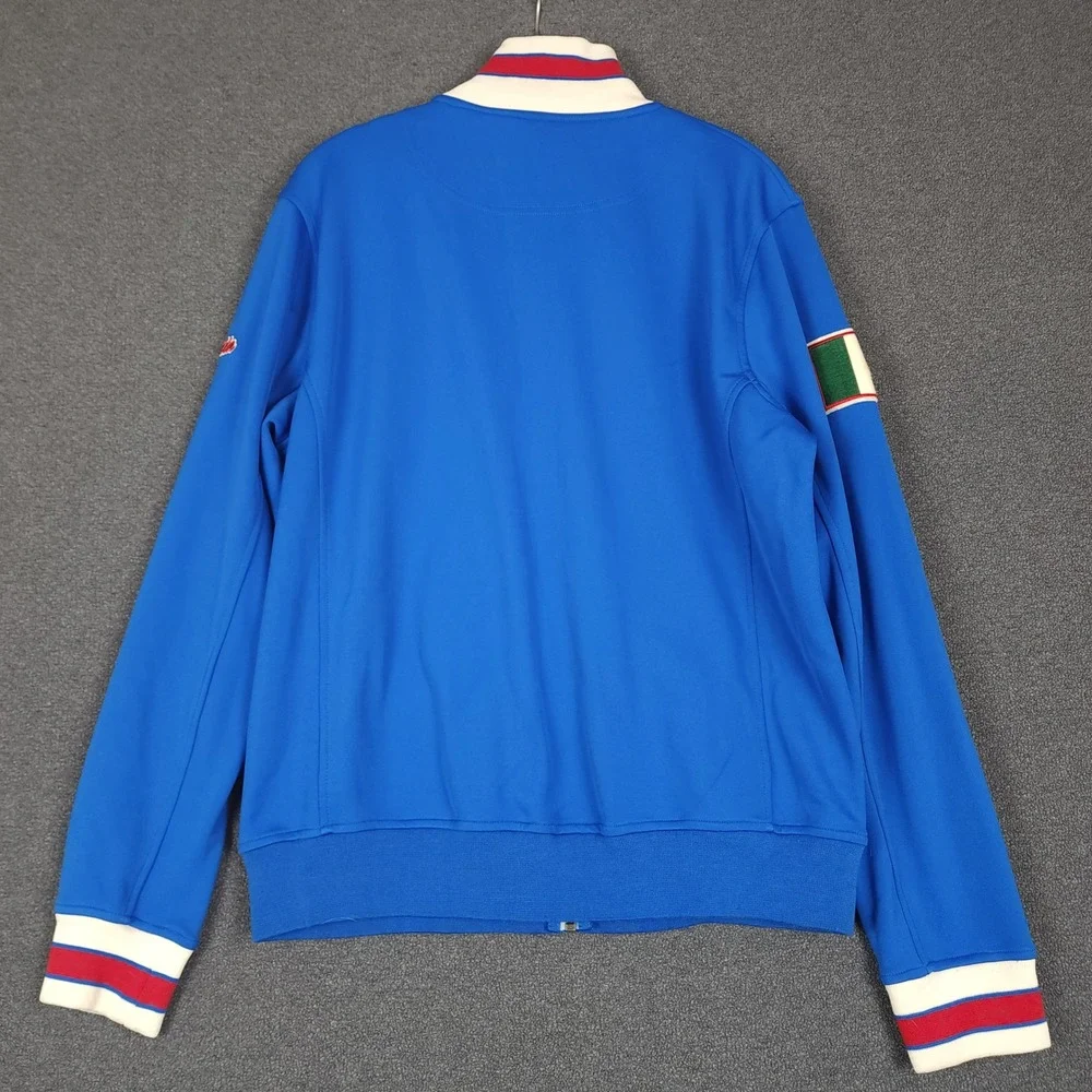 Mondetta‎ Italia Track Jacket Men's Large Blue White Red Full Zip Athletic